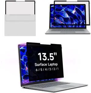 BROPGOD Laptop Privacy Screen Surface Laptop 6/5/4/3/2/1-13.5 Inch, Removable Computer Screen Anti-Spy Anti Glare Filter Shield for Microsoft Surface laptop 13.5in