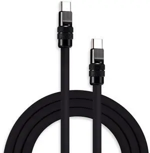 chubbycable Black Chubby - Special Black Samurai Edition Silicone USB C Cable Durable 240W Fast Charging Cable Phones Tablets Power Bank Charger Cord, Type C to Type C, 1.64FT