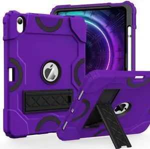 Cantis Case for iPad 11-inch (A16) 2025/ iPad 10th Generation 2022 (10.9 inch), Shockproof iPad Cover 10th Generation with Pencil Holder & Kickstand, Dark Purple+Black