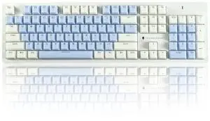 COTAIWA Crystal Keycaps,Ice Crystal Keycap,ABS Jelly Key caps Set for 61 68 104 Mechanical Gaming Keyboard Cherry Profile English Layout(Blue with White)
