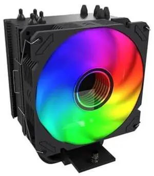 COOL DESHENG ARGB CPU Cooler, 4 Heat Pipes, 92PWM CPU Fan - High Performance Cooling for AMD AM4/AM5 & Intel LGA 115X/1200/1700, Quiet CPU Fan, PC Case Cooling, PC Fans - Black/DS1000V4