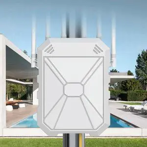 AX3000 Outdoor WiFi Extender, Dual Band 5G+2.4G Long Range Outdoor WiFi 6 Extender Signal Booster with POE, IP67 Weatherproof Wireless Outdoor Repeater,Compatible Starlink for Patio Camping Farm