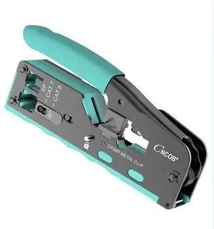 RJ45 Pass Through Crimp Tool, Ethernet Crimping Tool Kit All-in-one Crimper for Cat8 Cat7 Cat6 Cat5 8P RJ45 6P RJ11/12 Connectors