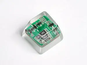DATCRAFT Cute Artisan Keycaps - Green Circuit Resin Custom Keycaps for Cherry MX Mechanical Keyboard