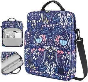 Dadanism 13 Inch Tablet Sleeve Shoulder Bag with Handle for iPad Pro 13" M4 2024, iPad Air 13", iPad Pro 12.9", Galaxy Tab S10+ Plus/S9 FE+/S9+ Plus 12.4", Remarkable Paper Pro 11.8", Night Blue