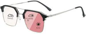 Cyxus Photochromic Glasses for Men Women UV Protection with Blue Light Blocking(8249i17 Pink)