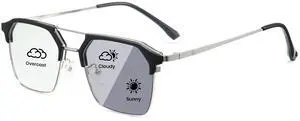 Cyxus Photochromic Glasses for Men Women UV Protection with Blue Light Blocking(8249i01 Gray)