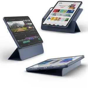 Dexnor for iPad Pro 13 Inch Case M4 (2024), Magnetic Floating Slim Removable Protective Cover Adjustable Portrait/Landscape Stand with Raised Screen View Multiple Angles Auto Sleep and Wake, Blue