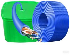 Cat6 300ft CCA Ethernet Cable Bulk, 23AWG UTP for DIY Smart Home/Online School/Basic Security Cameras,WiFi Routers Non-Plenum(100ft,Utp cat6e cca)