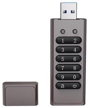 Encrypted USB Drive Secure Flash Drive 64GB AES256-bit USB 3.0 Hardware Password Memory Stick Aluminum Alloy Shell Flash Disk Automatic Lock U Disk (64, GB)
