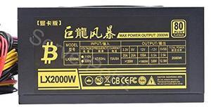 AC110-220v ATX Pc 2000W Power Supply 8 Graphics Card Ethereum ETH BTC Mining Antminer PSU for US CA BR Voltage