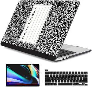 Dongke MacBook Pro 13 inch Case Model A2251/A2289 2020 Released, Plastic Hard Shell Case Cover for MacBook Pro 13 inch with Retina Display & Touch Bar Fits Touch ID (Composition Book)