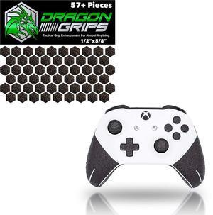 Dragon Grips Xbox One Controller Grips | Rubber Grip Wrap Skins | Xbox One Controller Accessories with Hexagon Decal Sticker Set of 57 Pieces 1/2" for Phone, Mouse, Keyboard Gaming Grip Stickers