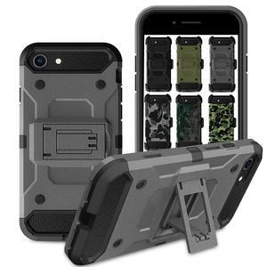 DuraSafe Cases for iPhone 7 iPhone 8 4.7" [ 2016/2017 ] A1660 A1778 A1779 A1863 A1905 A1906 Military Printed Rugged Heavy Duty Case with Kickstand - Dark Gray (Without Holster)