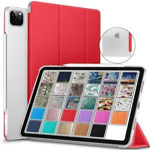 DuraSafe Cases for iPad PRO 11 Inch 2nd 2020 3rd 2021 1st 2018 [ PRO 11 2 3 1 ] A2377 A2459 A2301 MHMT3LL/A MHMU3LL/A MY332LL/A MY342LL/A Lightweight Protective PC Magnetic Stand Cover - Red