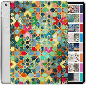 DuraSafe Cases for iPad Air 3rd Gen 10.5 Inch 2017/2019 [ PRO 10.5 Air 3 ] A1701 A1709 A1852 A2152 A2123 A2153 A2154 Printed Lightweight Shock Absorbant Flexible TPU Protective Clear Case - Damask
