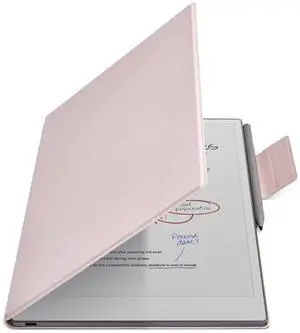 E NET-CASE Case for Remarkable Paper Pro, Premium PU Leather Book Folio with Pen-Buckle, Lightweight Magnetic Case with Auto Sleep/Wake for Remarkable Paper Pro 11.8" 2024 Released (Pink)