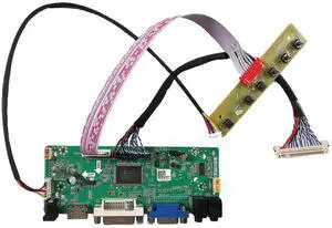 FanyiTek DVI VGA Audio LCD Controller Board 30pins for 19inch G190EG02 V1 G190ETN01.9 1280x1024 9Pins LED Backlight LVDs LCD Screen