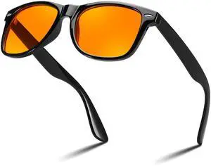 FEISEDY Amber Gaming Blue Light Glasses for Women Men Computer Sleep Glasses B1858