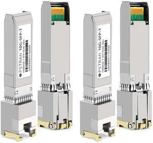 OPSTRAN 10GBASE-T SFP+ to RJ45 Copper Transceiver Module Compatible with HPE Aruba ProCurve JL563A 10G SFP+ 30m Cat6a/7 4 Pack