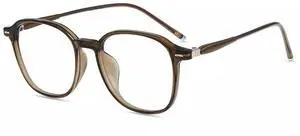 Firmoo Blue Light Blocking Glasses for Women Men, TR90 Square Frame Anti Eyestrain Computer Screen Gaming Glasses Brown