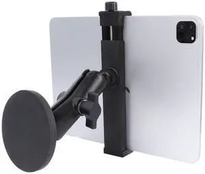 FPN Magnetic Tablet Holder with 360degAdjustable Aluminum Arm for Fridge/Metal Rack/Gym/Vehicle, Heavy Duty iPad Mount Attracts Metal Surface, Compatible with 6.5-12.9" iPad Pro Air Mini Galaxy Tab