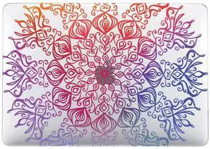 Fulbrio Arts Compatible with MacBook Pro 13 inch Hard Shell Clear Case Skin, 2022, 2021,2016-2022 Release A2251/A2289/A2338 Slim Transparent Hard Shell with Keyboard Cover,Mandala Flower