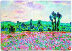 Fulbrio Arts Compatible with MacBook Pro 13 inch Hard Shell Matte Finish Case Skin, 2022, 2021 Release A2251/A2289/A2338 Slim with Keyboard Cover,Pink Flower,Poppy Field by Monet