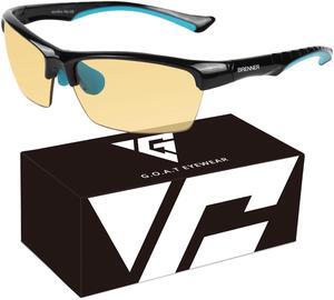 G.O.A.T EYEWEAR Blue Light Blocking Glasses for Men & Women, UV Protection, Blue Ray Screen Filter, Anti-Glare Coating, Reduces Eye Strain for Reading, Gaming, Computer, TV & Phone - Blue