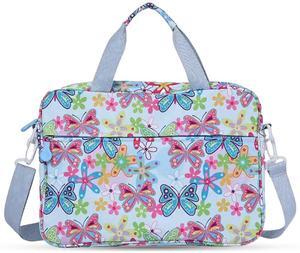 Kids Tablet Bag for Boy Girls Butterfly Tablet Sleeve Carrying Case with Handle Shoulder Strap 13 inch Tablet Travel Bag briefcase for iPad 11 10.2 iPad 10th 10.9 Air HD 10 HD 8 Kid Pro tablet