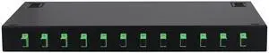1 Pack 12 Singlemode 12 Port SC-APC Rack Mount Enclosure Box & Splice Trays Fiber Cables Kit (Include Pigtail & Couplers)