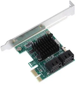 GOTOTOP PCI Express SATA Controller, 4-Port PCIe Card, PCIe Expansion Card Adapter 6G, Compatible with Desktop, Laptop, XP, 2003, Vista, 7, 8, 10 (32/64 bit), Part Number: SA3004