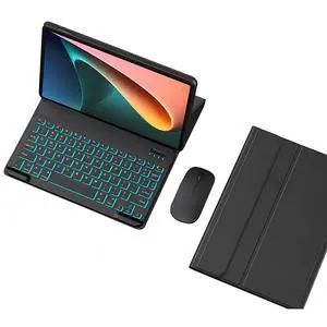 GYSDCAZ Keyboard Case for Redmi pad SE 11 inch, Detachable Backlit Wireless Keyboard with Magnetic Protective Cover, Mouse,Black