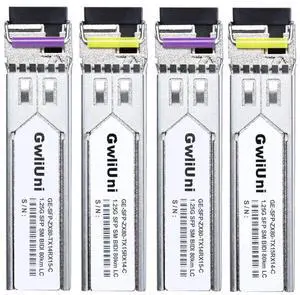 2 Pairs 80km SFP 1.25G BIDI Single Mode Fiber Module Network Transceiver, LC Interface for Cisco, Netgear, MikroTik, Ubiquity, DLink etc,