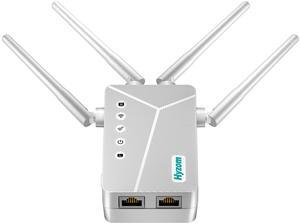 WiFi Extender Signal Booster for Whole Home & Backyard - 10K Sq.Ft Coverage w/4 Antennas | 90% Faster Internet Booster w/Ethernet Port, Easy Setup Wireless Repeater Works with Any Router | Long Range