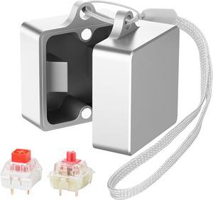 HONKID Switch Opener Aluminum Keyboard Switch Opener for Cherry MX Gateron Kailh Outemu and Panda Mechanical Switches with Metal Magnet (Silver)