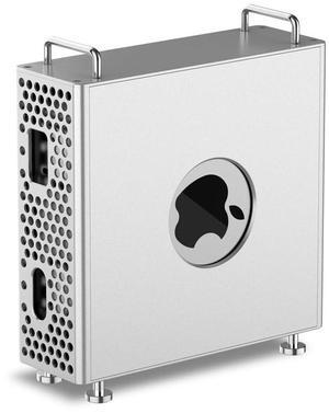 Aluminum Case for Mac mini M4 & M4 Pro - Chassis Enclosure Stand, Side Vent Cooling, Protective Padding - Sleek Premium Design, Perfect for Desk Decor & Setup - A Great Accessory (Silver)