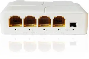 4 Port Gigabit Outdoor PoE Extender, Waterproof Direct Burial PoE Extender,1 PoE in 3 PoE Out Extender,PoE Amplifier,din-Rail & Wall Mount, 1 Port 10/100/1000Mbps with IEEE802.3af/at.