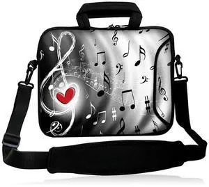 icolor 15" Laptop Shoulder Bag Holder 14" 14.2" 15.4" 15.6" Neoprene Notebook Computer Messenger Briefcase Cover Pouch Sleeve w/Adjustable Strap