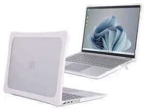 mCover Hybrid Case Compatible ONLY for 2020-2024 12.4" Microsoft Surface Laptop Go 3/2 / 1 (NOT Compatible with Any Other Surface Models) - White