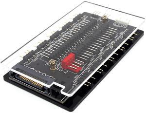 ARGB Fan Hub 10 Ports, ARGB Fan Splitter 5V/3Pin for SATA Power Supply Motherboard Control, 4 Magnetic BackPlane.