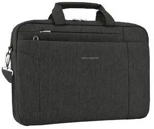 KROSER Laptop Bag 15.6 Inch Briefcase Shoulder Bag Water Repellent Laptop Bag Bussiness Carrying Handbag Laptop Sleeve for Women and Men-Charcoal Black