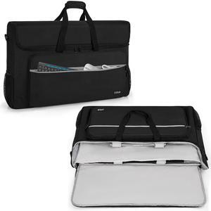 LASUK 27-32" Monitor Transport Carrying Case(up to 2), Going Out Tote Bag Transporting LCD Screens, Monitors and TVs, for Travel, Work