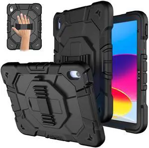 KepaiTok Case for iPad (A16) 11thGeneration 11 Inch 2025/iPad 10th Generation 10.9'',Cover Compatible with iPad 10th Gen 10.9'', Hand Strap, Shoulder Strap, Pencil Holder(Black)