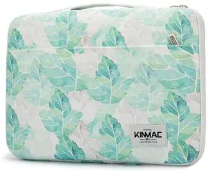 Kinmac 360° Protective Laptop Sleeve Case Bag Cover with Handle for MacBook Pro 16 inch,16 inch HP,Lenovo,Dell,ASUS,Acer Ultrabook and Business Laptop (Green Leaf)
