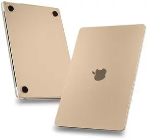 MEEgoodo for MacBook Air M4/M3/M2 13.6 inch Case 2025 2024 2022, Fit Model A3240/A3113/A2681, Flexible Case for MacBook Air 13 inch with TPU Keyboard Cover & Webcam Cover & OTG Adapter, Peach Fuzz