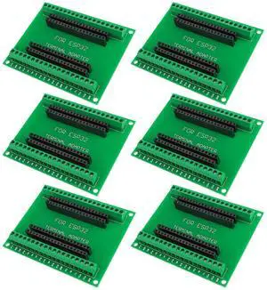 6 Pack ESP32 Breakout Board Shield GPIO 1 into 2 for 38PIN ESP32 Development Board ESP32 Wroom Expansion Board