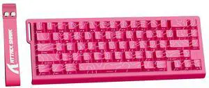 ATTACK SHARK X68 HE 8000Hz Rapid Trigger Keyboard, 0.01mm RT Accuracy Wired Gaming Keyboard with Magnetic Switch, Adjustable Actuation, Rapid Trigger, Snap Tap, RGB Lighting for PC/Mac, Ruby