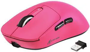 ATTACK SHARK X3 Wireless Gaming Mouse, 49g Ergonomic Computer Mouse, Triple Modes PAW3395 26K DPI Optical Sensor, 200h Battery Life, Programmable Buttons, Gaming Accessories for PC/Laptop/Mac (Berry)