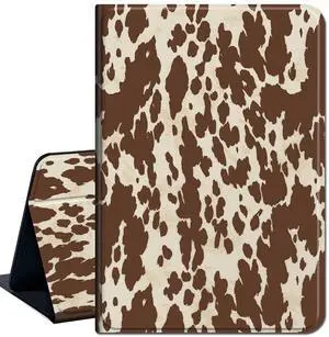 Case for All-New  Fire HD 10 Tablet (13th Generation 10.1", 2023 Release),Slim Lightweight Smart Shell Stand Cover with Auto Wake/Sleep for Fire Tablet 10 2023,Brown Cow Print Pattern